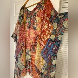 Boho Patchwork Floral Sheer Women’s Kimono Multicolor